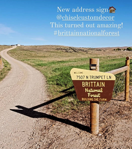 Cabin National Forest Sign