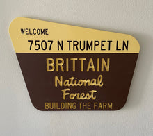 Load image into Gallery viewer, Custom Cabin National Forest Sign