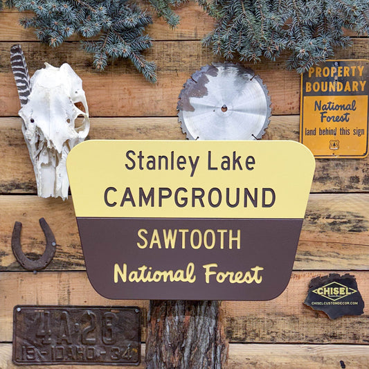Standard - National Forest Destination Sign, Yellow/Brown