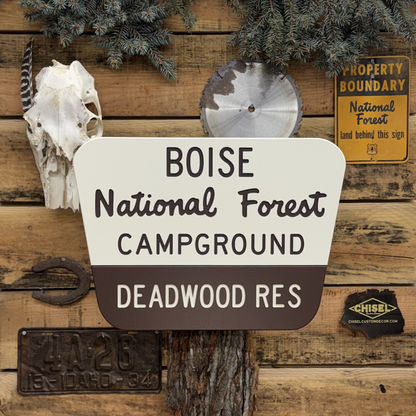 New Age Destination National Forest Sign White/Brown
