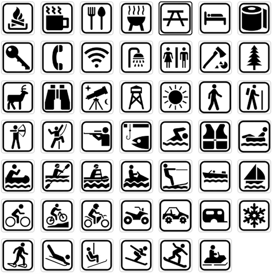 Forest Service Recreation Symbol Sign