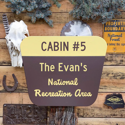 Genuine Recreation Area National Forest Sign