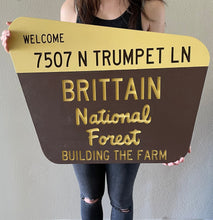 Load image into Gallery viewer, Custom Cabin National Forest Sign
