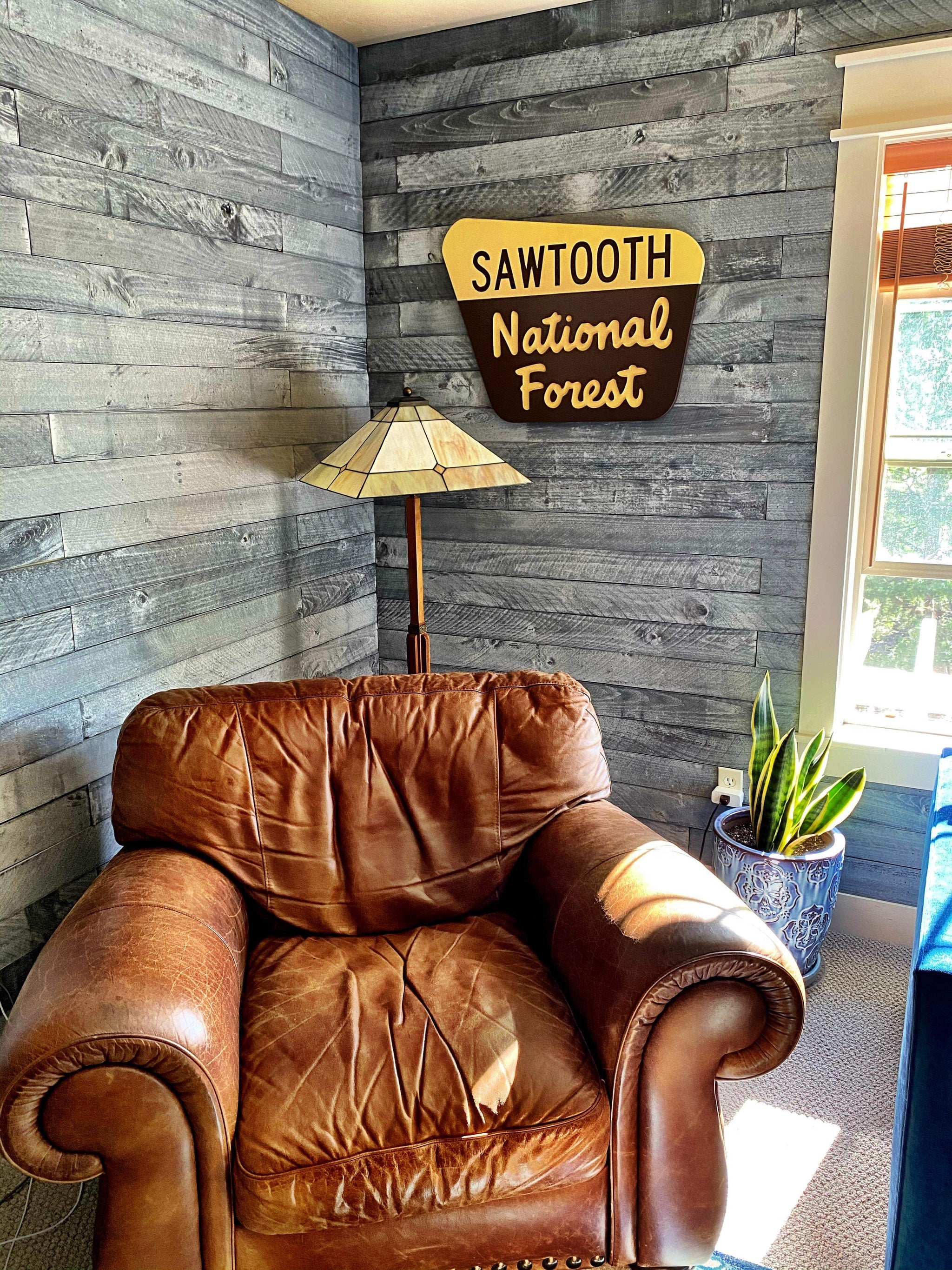 USA森林局看板 Tahoe National Forest/Rustic/Carved/Wood Sign/Cabin/Décor