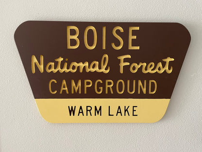 Genuine Campground National Forest Sign