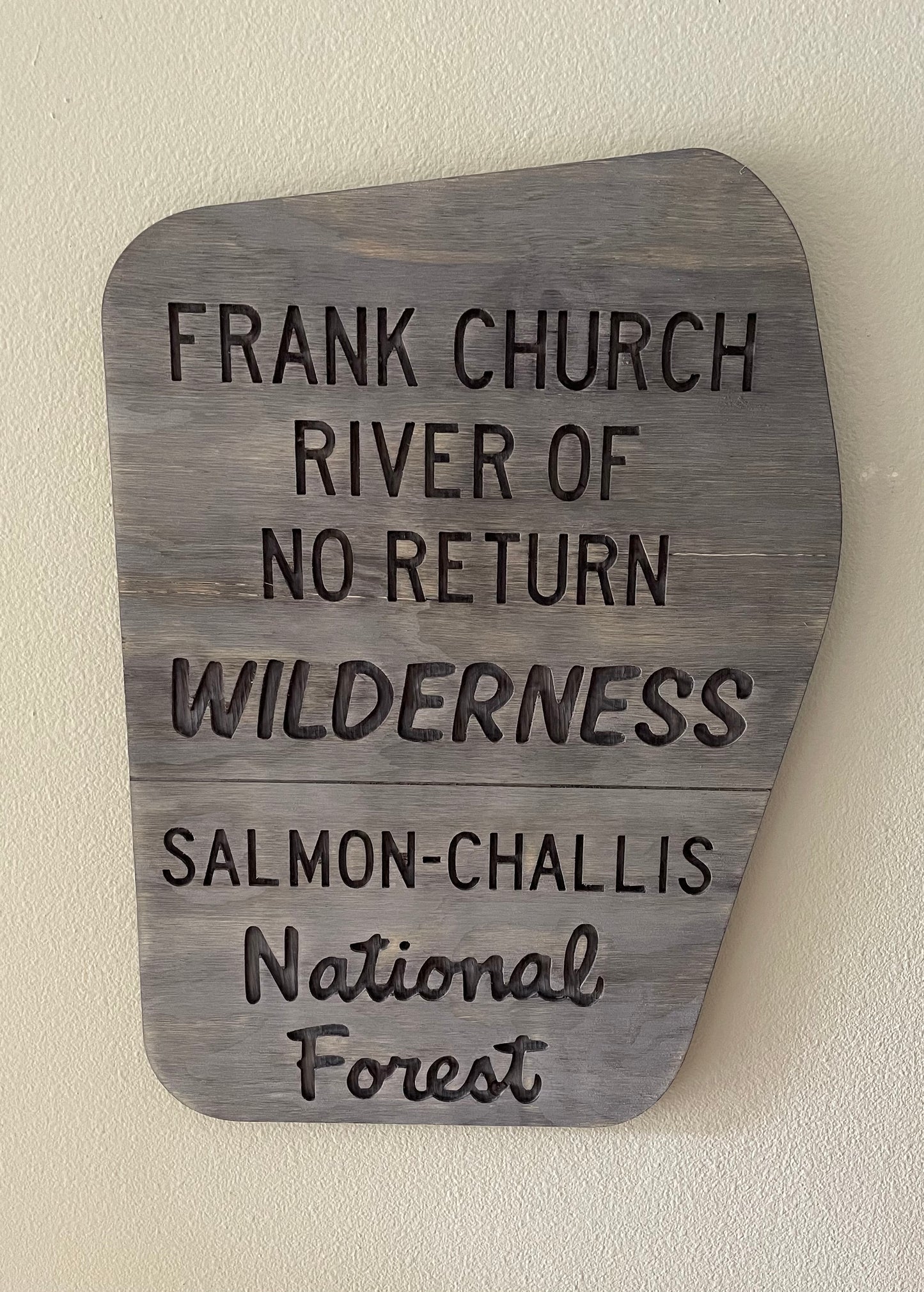 Weathered Wilderness National Forest Sign