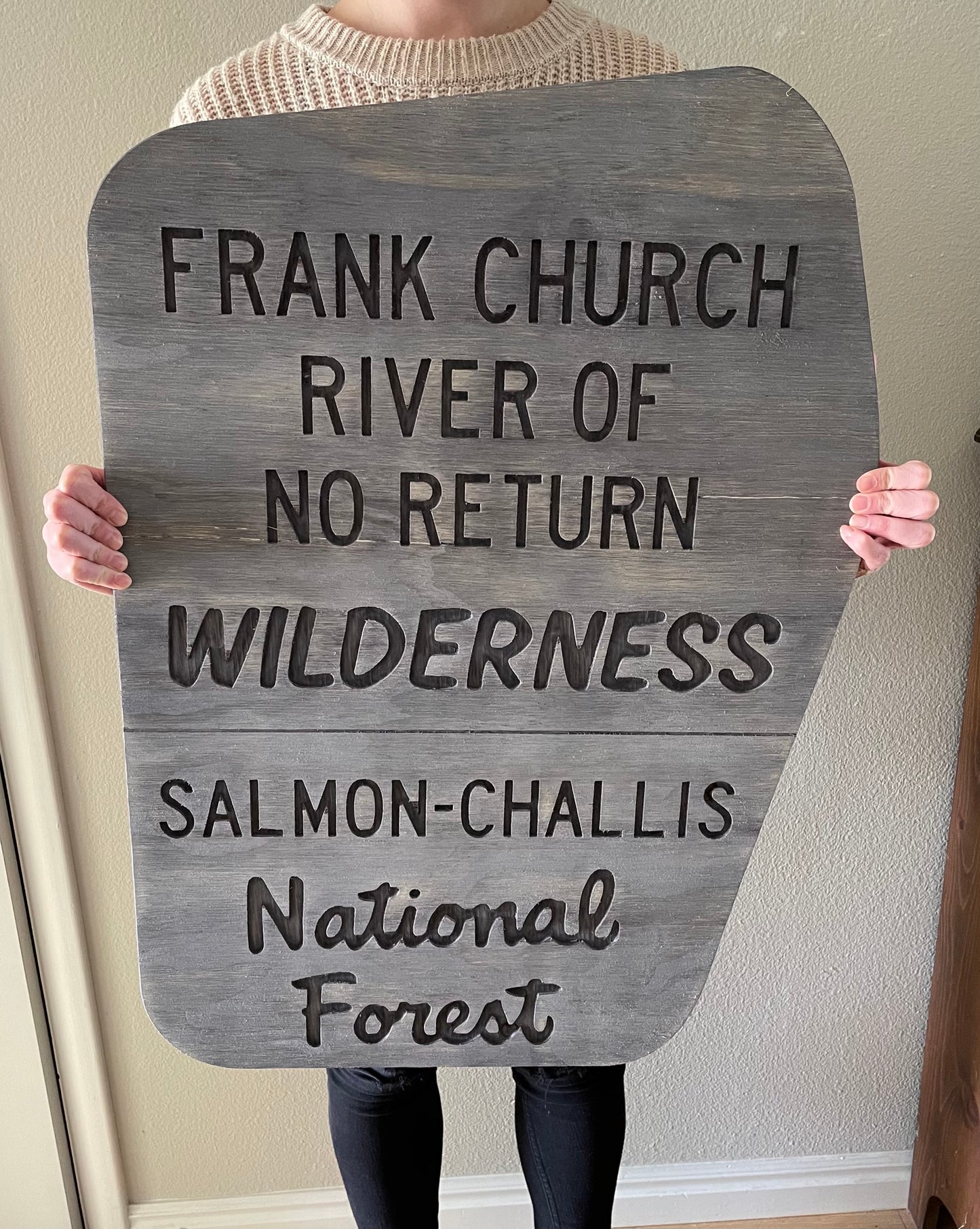 Weathered Wilderness National Forest Sign