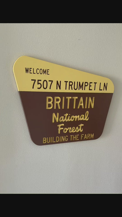 Cabin National Forest Sign