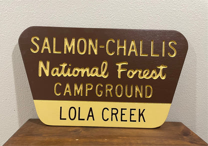 Genuine Campground National Forest Sign